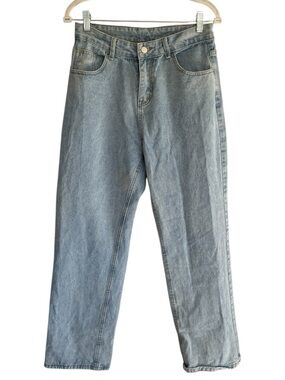 Slouchy Relaxed Grunge Skater High-Rise Light Wash Denim Dad Jeans Size M/L